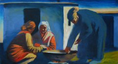 Кеш. 2017. Холст, масло. 50х90